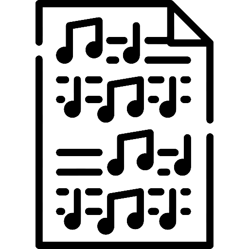 Icono de una partitura